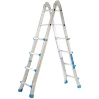 scala multiposizione in alluminio easy system 4+4 gradini