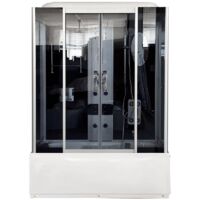 doccia idromassaggio decor bagno "demetra" con sedile 150x85x210 cm