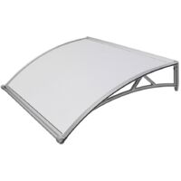 pensilina in policarbonato sanitano con sgocciolatoio grigio 140x90 cm
