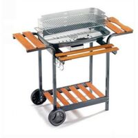 barbecue a carbonella ompagrill "60-40 alc" in acciaio inox 60,5x33x96 cm