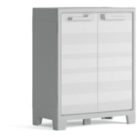 armadio basso keter "maximo" in resina grigio chiaro 80x44x100 cm