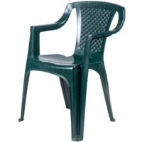 sedia da esterno con schienale basso "luna" in polipropilene verde 56x52x77 cm
