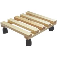 portavaso in legno ruote piroettanti