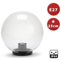 Paralume Sfera Acrilico Trasparente 25 Cm – Per Applique Esterni, Resistente Agenti Atmosferici