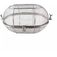 cesto ovale girarrosto per barbecue kamado bono "grande limited" 38x27x16 cm