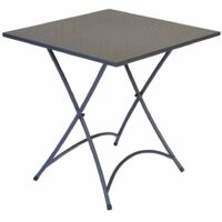 tavolo da esterno pieghevole solaria "orta" in ferro antracite 70x70x74 cm