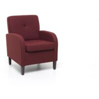 Poltrona relax rivestimento in tessuto Rosso