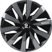 Set 4 copricerchi 16" pollici copriruota auto Lazio SPC1691BKGR nero grigio