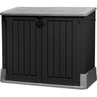 keter - portattrezzi multiuso in resina "store it out midi" - 880 lt 132x71,5x113,50 cm nero
