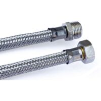 Attacchino flessibile maschio - femmina M 3/8" - F 3/8" - 25 cm.