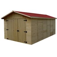 garage in legno habrita "ed 2848 n" in abete 300x520x226 cm