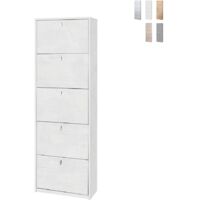 Kit scarpiera 5 ante a ribalta h190 l63 p29 cm finitura bianco ossido sarmog sk565k - Sarmog