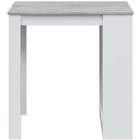 tavolo alto da bar bianco e cemento, 103x50x105 cm