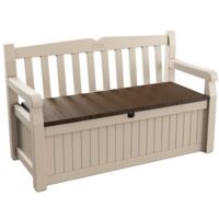 cassapanca keter "eden storage bench" in resina beige, 140x60x84 cm