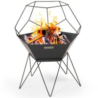 braciere per legna barbecook "jura" in acciaio nero, diametro 42,5 cm