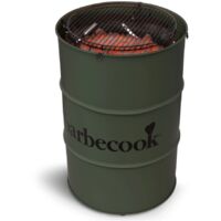 barbecue a carbone barbecook "barrel edson" verde militare diametro 47,5 cm