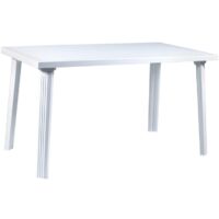 tavolo da esterno "domingo" in polipropilene bianco 130x75x73 cm