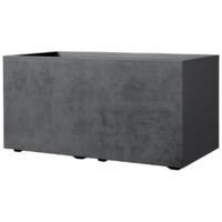 fioriera da esterno deroma "millenium" rettangolare in resina colore antracite, 79x39x39 cm