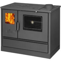 cucina a legna con forno 7,7 kw nero