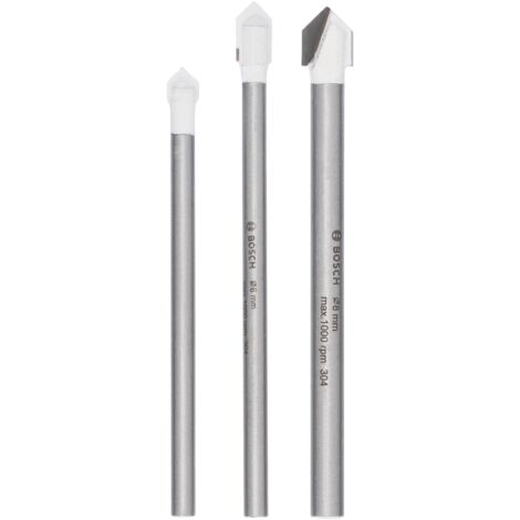 Bosch Forets à carrelage, set de 3 pièces
