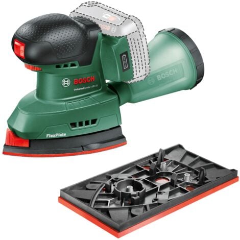 Bosch Ponceuse sans fil UniversalSander 18V-10 (sans batterie, système 18 V, 2x papiers abrasifs, carton)