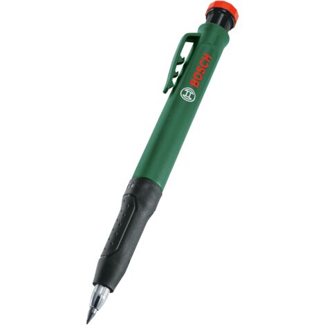 Crayon marqueur pour trous profonds Bosch (porte-mine marqueur pour trous profonds, taille-crayon intégré)