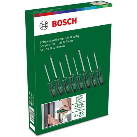 Bosch Ensemble de tournevis (ensemble de tournevis, acier S2 de