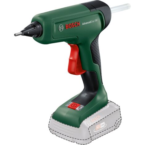 Pistolet à colle sans fil Bosch AdvancedGlue 18V (sans batterie, système 18V, 4x bâtons de colle, mode double température 130°C - 200°C)