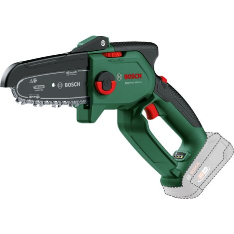 Scie à arbre compacte sans fil Bosch EasyChain 18V-15-7 (sans batterie, système 18 volts, vitesse de chaîne : 6,95 m/s, pour couper du bois)