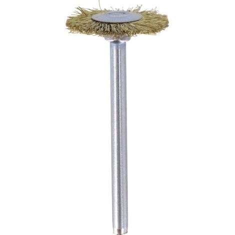 Brosse en laiton Dremel 535 - set d'accessoires pour outil multifonction avec 2 brosses en laiton Ø19mm pour dérouiller, ébavurer et nettoyer le métal, l'or, le cuivre, l'acier, la tôle, le laiton et 