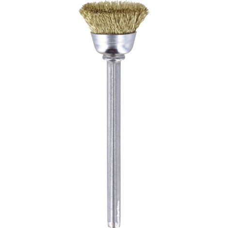 Brosse en laiton Dremel 536 - kit d'accessoires pour outil multifonction avec 2 brosses en laiton Ø13 mm pour dérouiller, ébavurer et nettoyer le métal, l'or, le cuivre, l'acier, la tôle, le laiton et