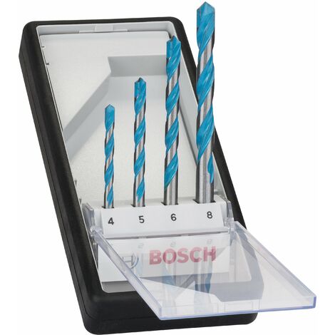 Bosch Coffret de 4Â forets CYL-9 MultiConstruction, 4/5/6/8Â mm 4 5 6 8 mm