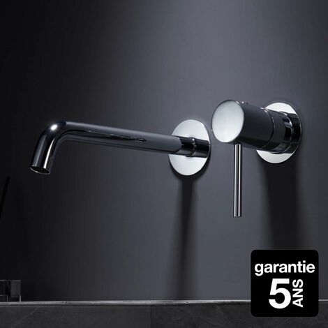 Imex – Mitigeur de lavabo encastré – Chrome – Cartouche céramique 25mm – Corps en laiton – Bec haut pour confort d'utilisation (1/5)
