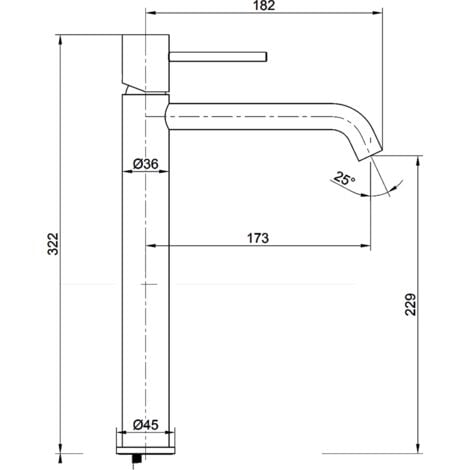 Robinet mitigeur de lavabo anti-calcaire haut nickel brossé imex