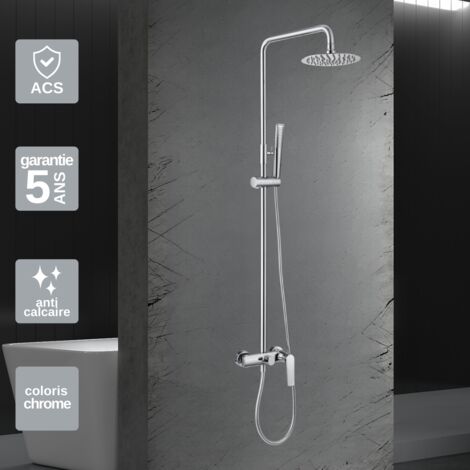 Colonne de Douche chromé anti-calcaire - Design Moderne et Économie d'eau - Kit Complet DELOS IMEX (1/5)