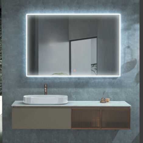 Miroir De Salle De Bain Avec Éclairage 39 X 50 X 2,9 Cm Miroir Mural