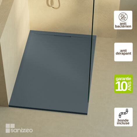Receveur de Douche Extraplat 140x90x3cm Gris en Résine Minérale - Antidérapant, Texture Ardoise - RAGNAR LAVABERG (1/5)