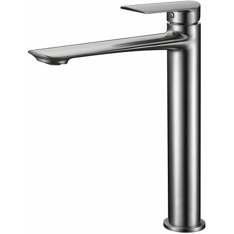 Mitigeur Lavabo bec haut Nickel Brossé - IMEX Ural (1/2)