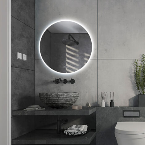 Miroir De Salle De Bain LED éclairé - Fixation Murale, Moderne, Couleur Argenté, Par Alasta