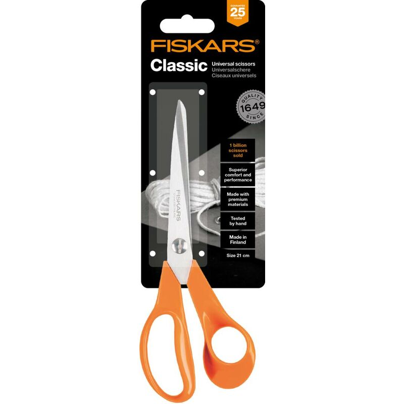 Fiskars Ciseaux 21 Cm Droitiers, Universal Premium, 1024880