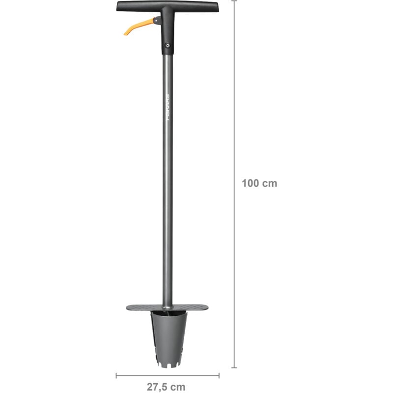 Fiskars Plantoir Ã  Bulbes, Ergo, Longueur : 1 m, Poids : 1,95 kg, Acier/Plastique, Noir/Orange, 1057078 4