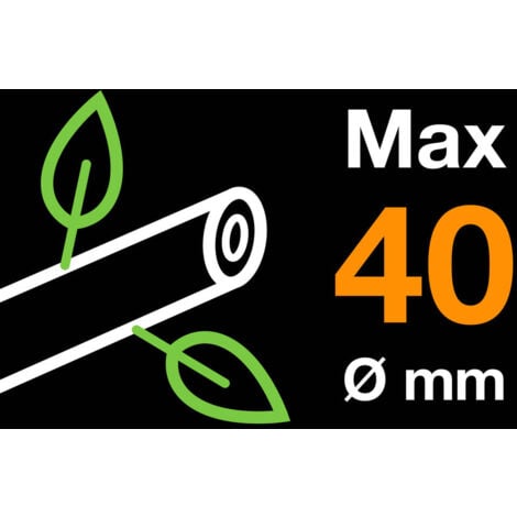 Fiskars Coupe-branches à lames franches pour bois vert, Système à crémaillère PowerGear II, Diamètre de coupe: 2,8 cm, Lames en acier trempé avec revêtement antiadhésif, Longueur: 56 cm, Noir/Orange, 