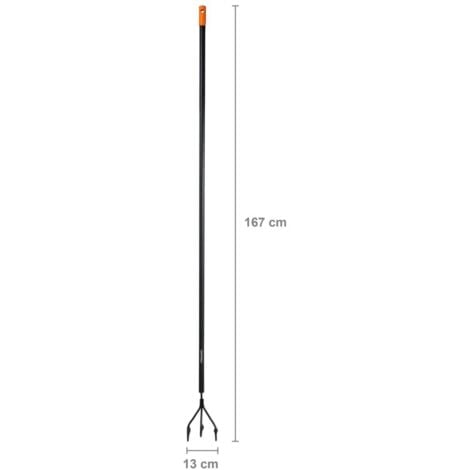 Fiskars Cultivateur, Préparation et entretien du sol, Longueur: 167 cm, Largeur: 12 cm, Noir/Orange, Solid, 1016034