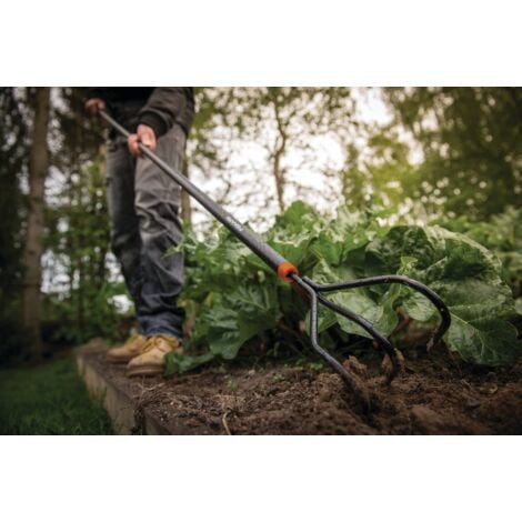Fiskars Cultivateur, Préparation et entretien du sol, Longueur: 167 cm, Largeur: 12 cm, Noir/Orange, Solid, 1016034