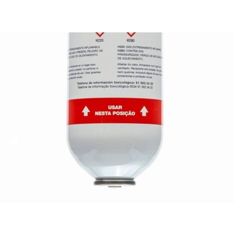 REPORSHOP - 6 milieuvriendelijke gasflessen min 60 350 g ventiel reserveslang R32, R410A Freeze Bio