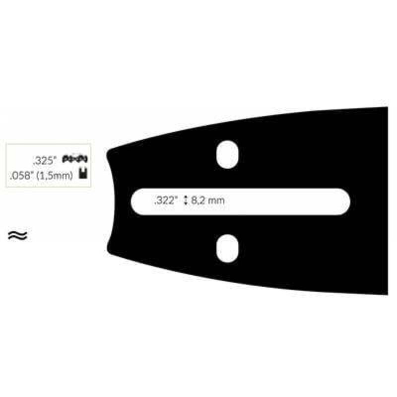 Guide 45cm Echo Set Chaîne Tronçonneuse Sägenspezi 45cm | Guide .325 72 Maillons | 4 Chaînes Semi-carrées | Pour Echo CS 4510 Set Tronçonneuse