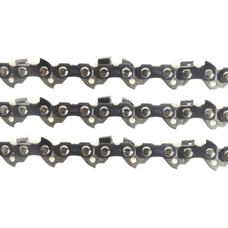 Lot de 3 Chaînes de tronçonneuse - 47 Entraineurs - Pas 3/8LP - Jauge 0.50 (1.3mm) - Guide de 30 cm