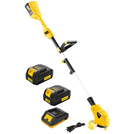 Nemura – Coupe-bordure à batterie 40V avec 2 batteries 2Ah – Chargeur rapide – Moteur Brushless – Autonomie 35 minutes – Diamètre de coupe 25 cm
