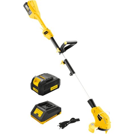 Nemura – Coupe-bordure à batterie 40V avec 2 batteries 2Ah – Moteur Brushless – Autonomie 35min – Diamètre de coupe 25cm