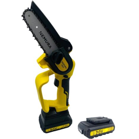 Mini Tronçonneuse sans fil 20V NEMURA - Coupe de 12,5cm + 2 Batteries 2Ah + Chargeur rapide (1/5)